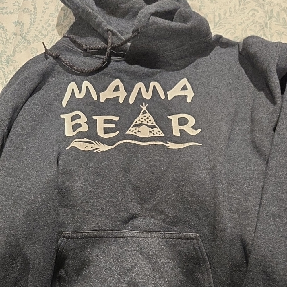 Gildan Gray Mama Bear Hoodie